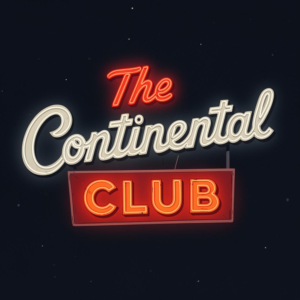 Artistic rendering of The Continental Club neon sign